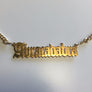 Abracadabra Nameplate Necklace